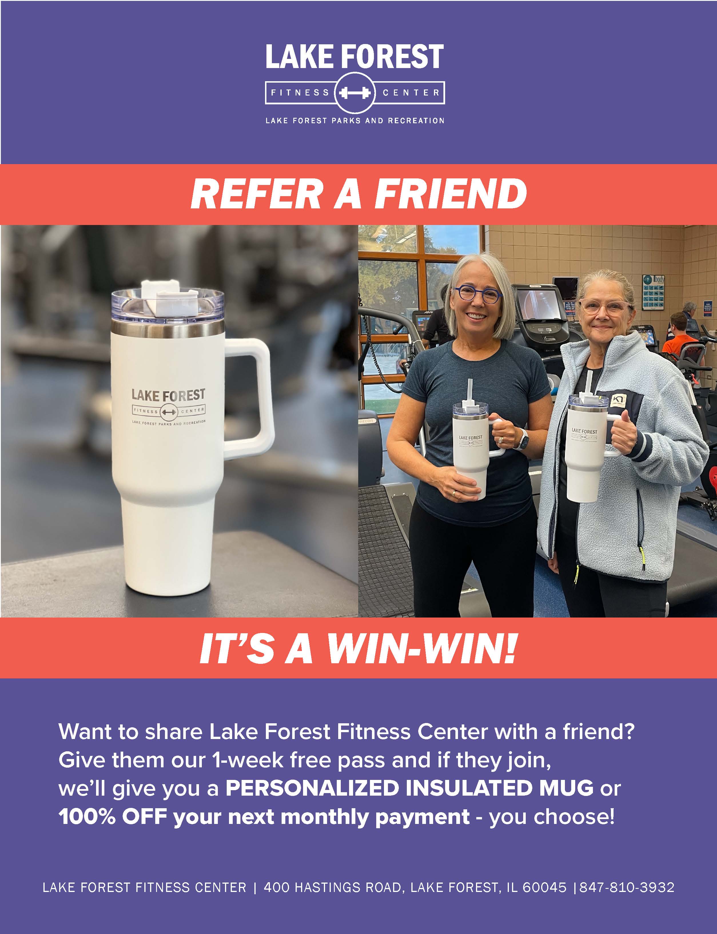 Refer a Friend and win a mug or a free month of membership!